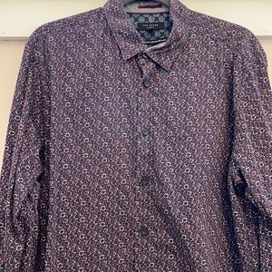 Men’s Floral Ted Baker button down dress shirt